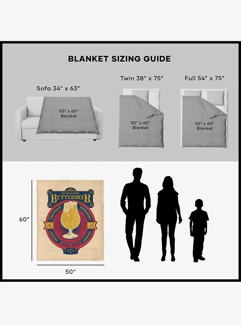 Harry Potter Served Fresh Silk Touch Sherpa Throw Blanket