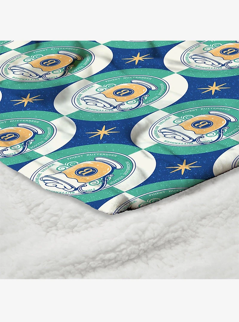 Harry Potter Butterbeer Repeat Silk Touch Sherpa Throw Blanket