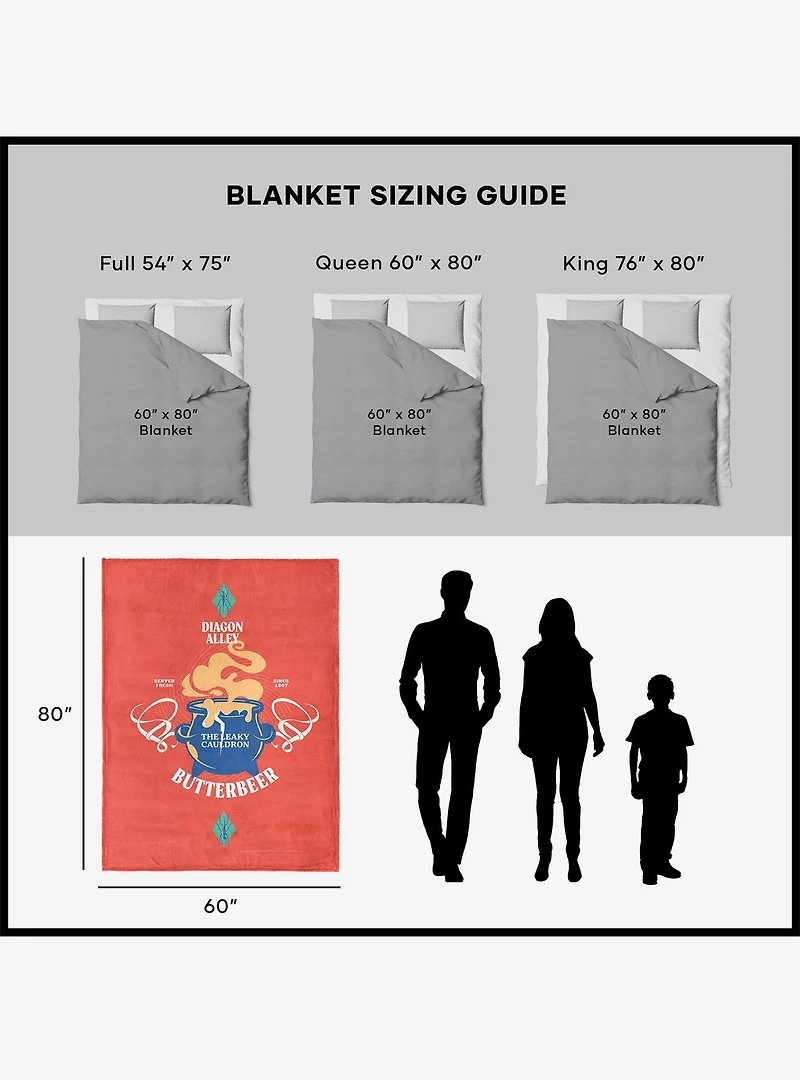 Harry Potter Leaky Cauldron 60x80" Silk Touch Throw Blanket