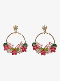 Disney The Little Mermaid Ariel Floral Hoop Earrings – BoxLunch Exclusive