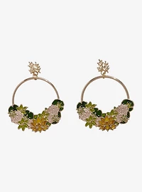 Disney The Princess and the Frog Tiana Floral Hoop Earrings – BoxLunch Exclusive
