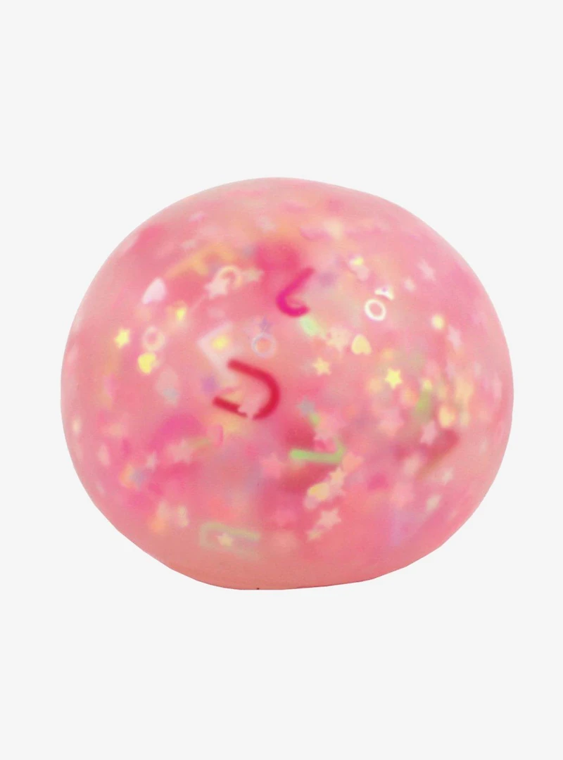 Super Squidge Ball Alphabet Glitter Stress Toy