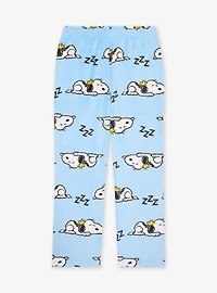 Peanuts Snoopy Snoozing Allover Print Plush Sleep Pants - BoxLunch Exclusive