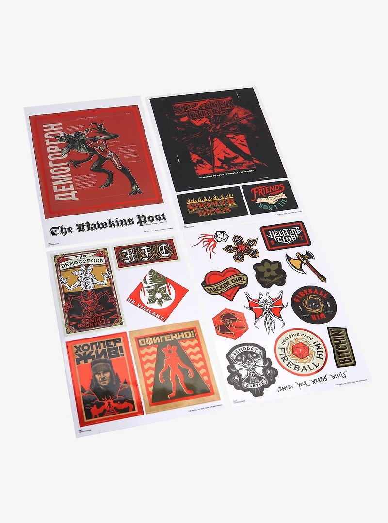 Stranger Things Icons Foil Sticker Set