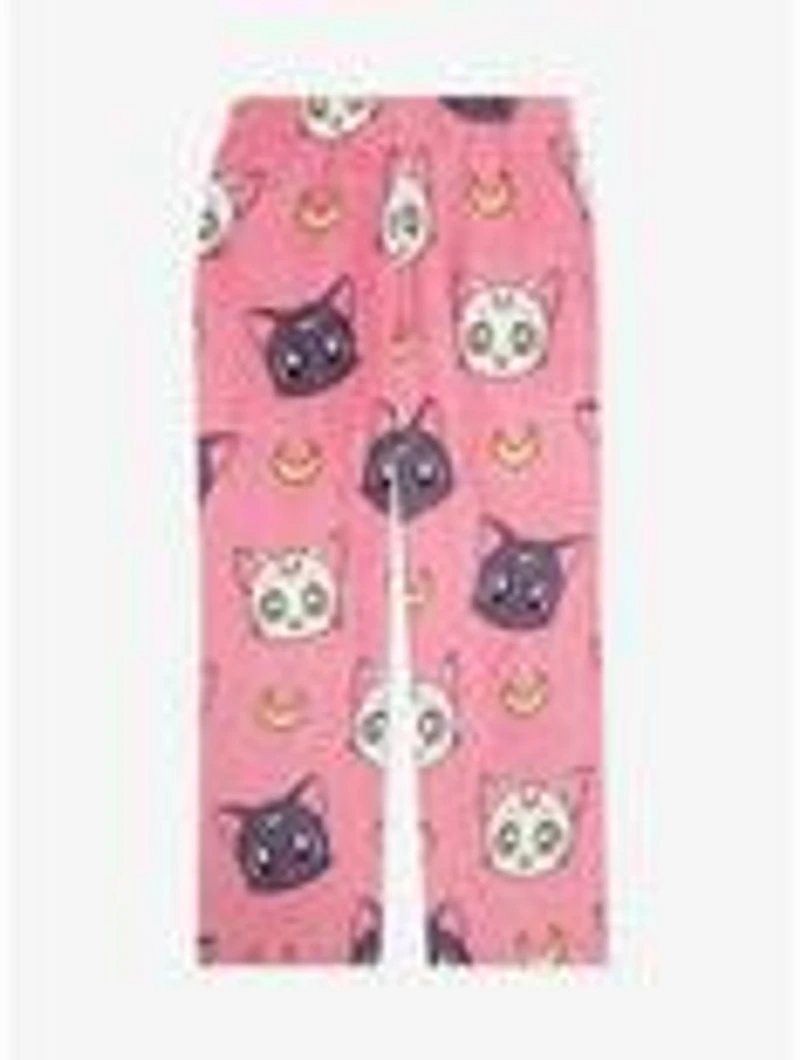 Sailor Moon Luna & Artemis Allover Print Plush Sleep Pants - BoxLunch Exclusive