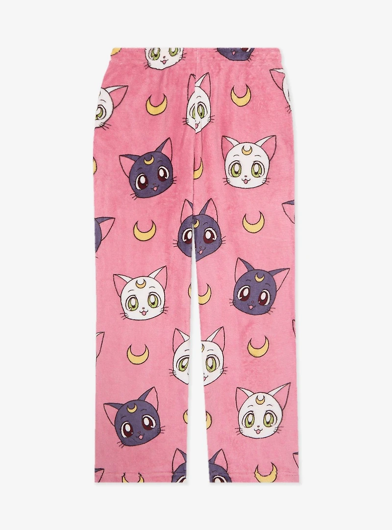 Sailor Moon Luna & Artemis Allover Print Plush Sleep Pants - BoxLunch Exclusive