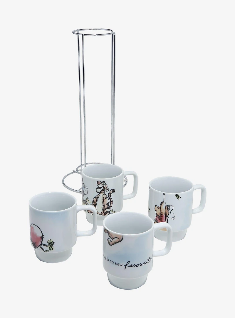 Disney Winnie the Pooh Illustrated Stacking Mug Set