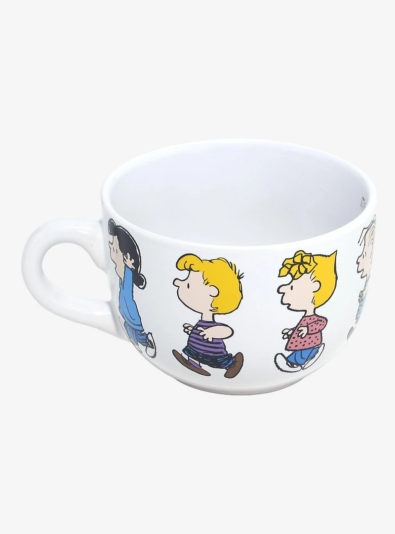 Peanuts Characters Running Soup Mug