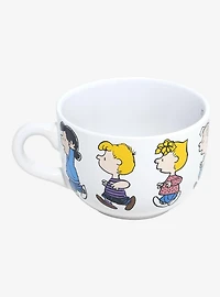 Peanuts Characters Running Soup Mug