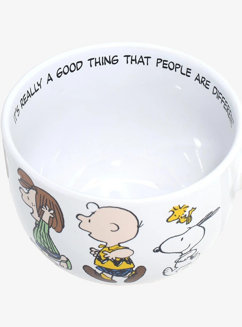 Peanuts Characters Running Soup Mug