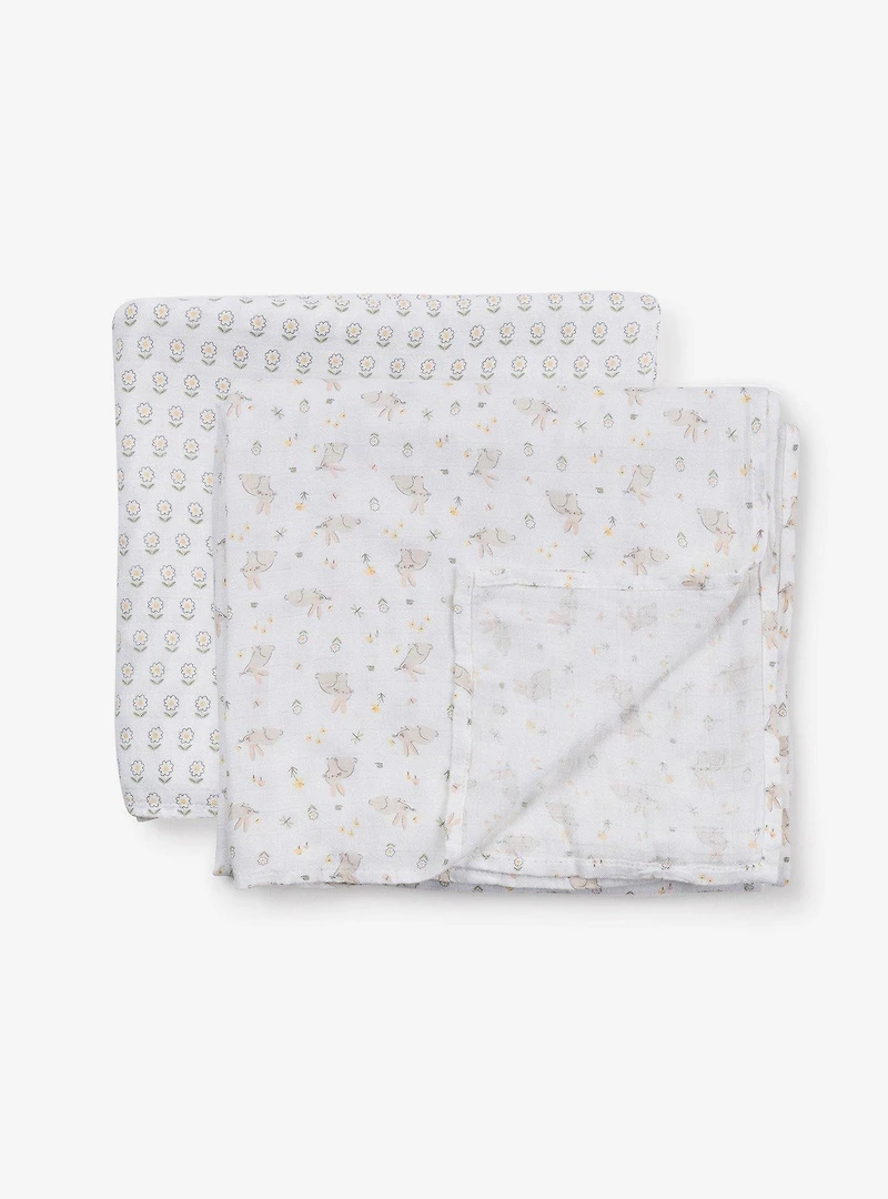 JuJuBe 2-Pack Square Swaddle Blanket Set