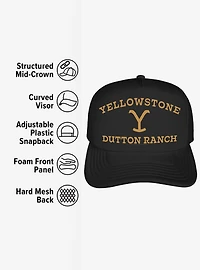 Yellowstone Arched Logo Foam Trucker Hat