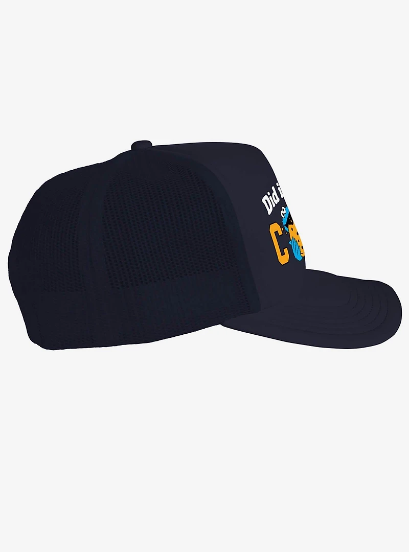Sesame Street Cookie Monster Did It All For The Cookies Foam Trucker Hat