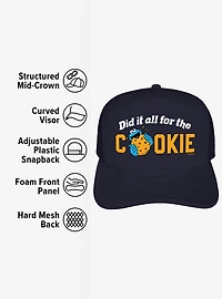 Sesame Street Cookie Monster Did It All For The Cookies Foam Trucker Hat