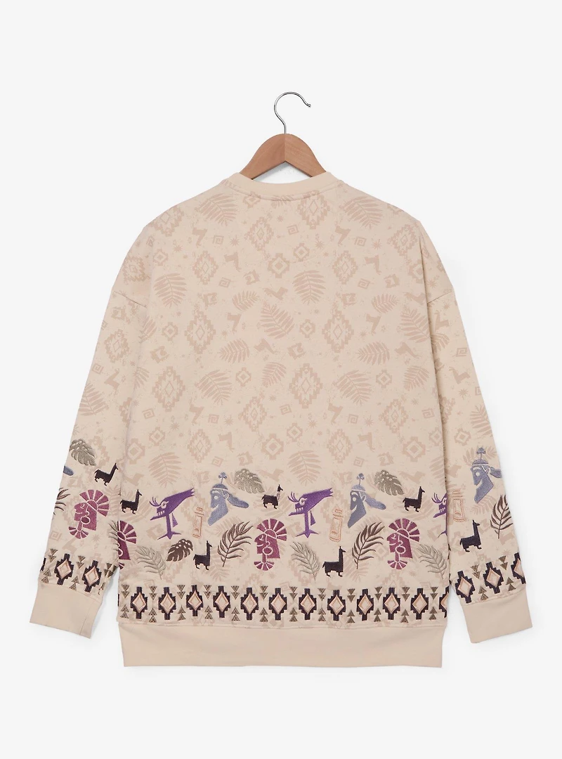 Disney The Emperor's New Groove Embroidered Icons Crewneck - BoxLunch Exclusive
