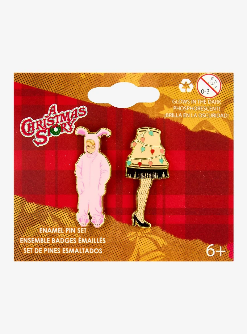 Loungefly A Christmas Story Glow-in-the-Dark Enamel Pin Set — BoxLunch Exclusive