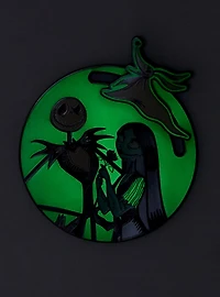 Loungefly Disney The Nightmare Before Christmas Jack & Sally Glow-in-the-Dark Sliding Enamel Pin — BoxLunch Exclusive