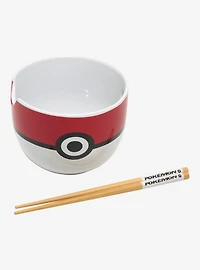 Pokémon Poké Ball Ramen Bowl With Chopsticks