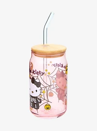 Sanrio Hello Kitty Halloween Costume Glass Cup with Straw