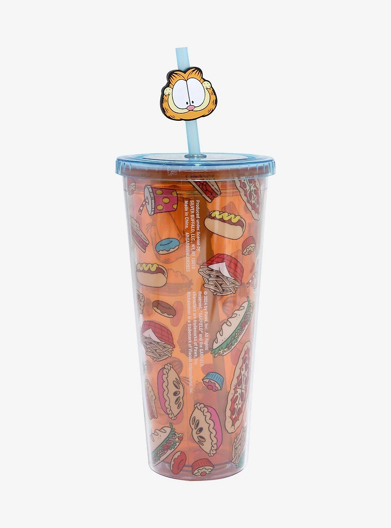 Garfield Snack Time Carnival Cup With Straw Charm