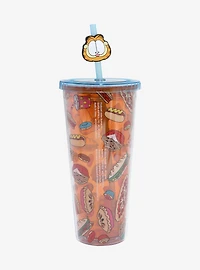 Garfield Snack Time Carnival Cup With Straw Charm