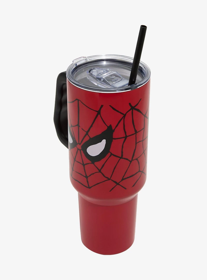 Marvel Spider-Man Mask Straw Tumbler With Handle