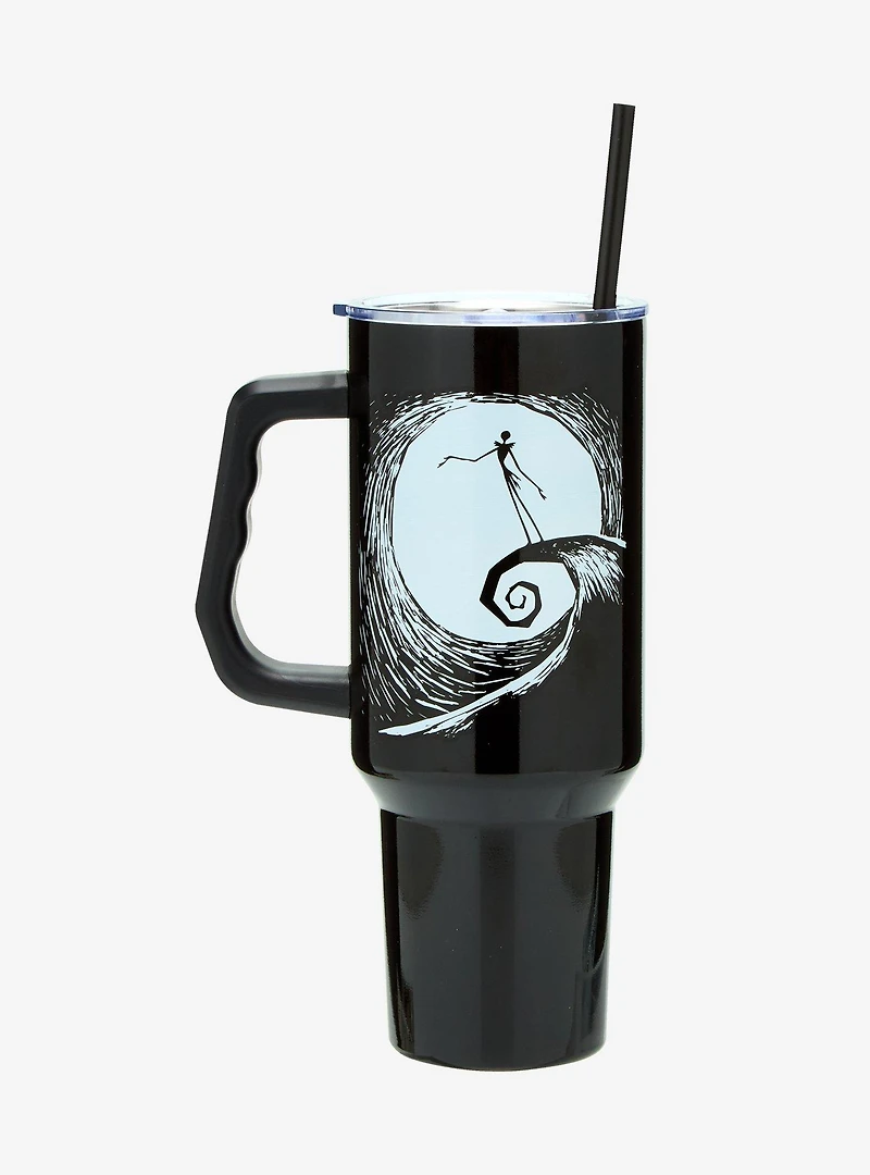 Disney The Nightmare Before Christmas Spiral Hill Straw Tumbler With Handle