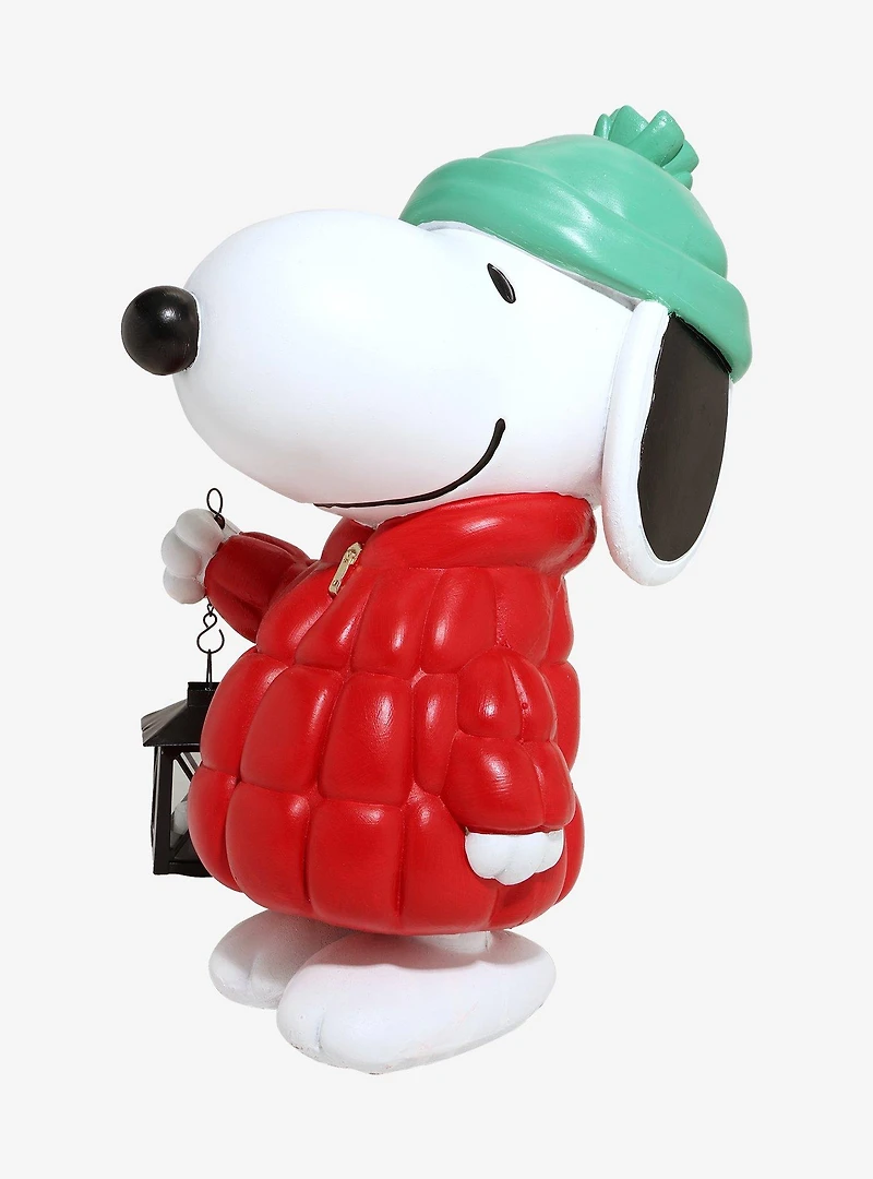 Peanuts Snoopy Puffer Jacket Figural Light-Up Porch Greeter