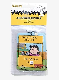 Peanuts Lucy Psychiatric Help New Car Scented Air Freshener Set