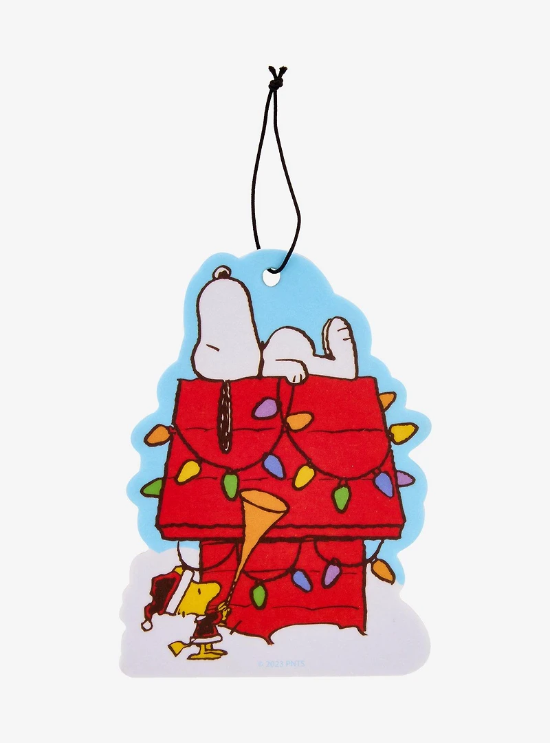 Peanuts Snoopy Christmas Doghouse Pine Scented Air Freshener Set