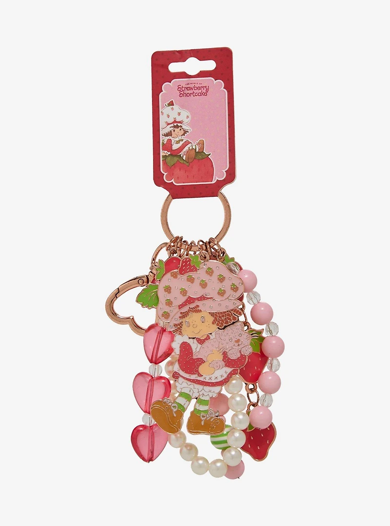 Strawberry Shortcake Beaded Multi-Charm Keychain