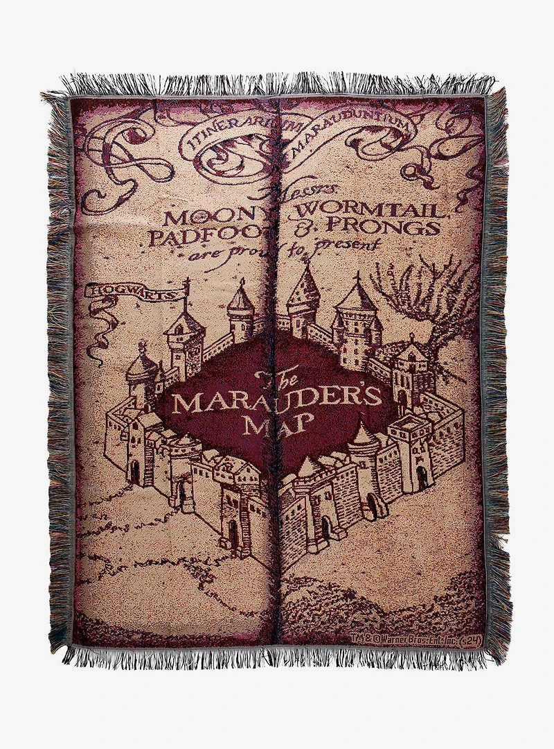 Harry Potter The Marauder's Map Tapestry Throw - BoxLunch Exclusive