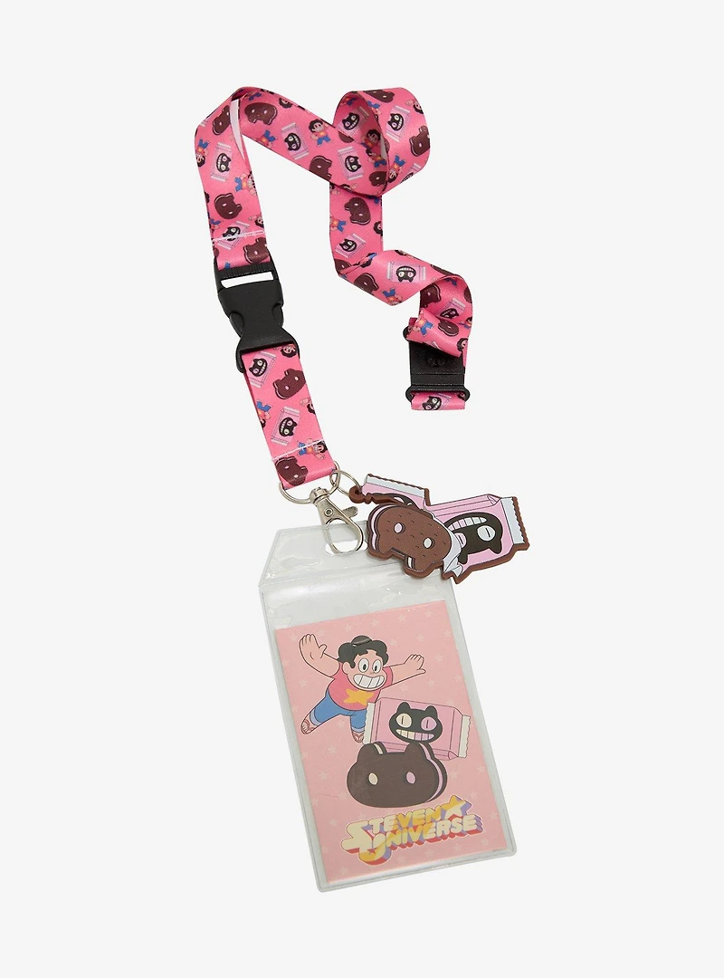 Steven Universe Cookie Cat Allover Print Lanyard - BoxLunch Exclusive