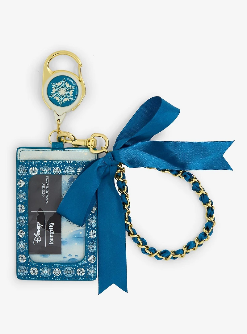 Loungefly Disney Lilo & Stitch Winter Ribbon Retractable Lanyard — BoxLunch Exclusive