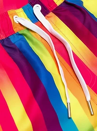 Rainbow Glaze Button-Up Shirt & Short Set