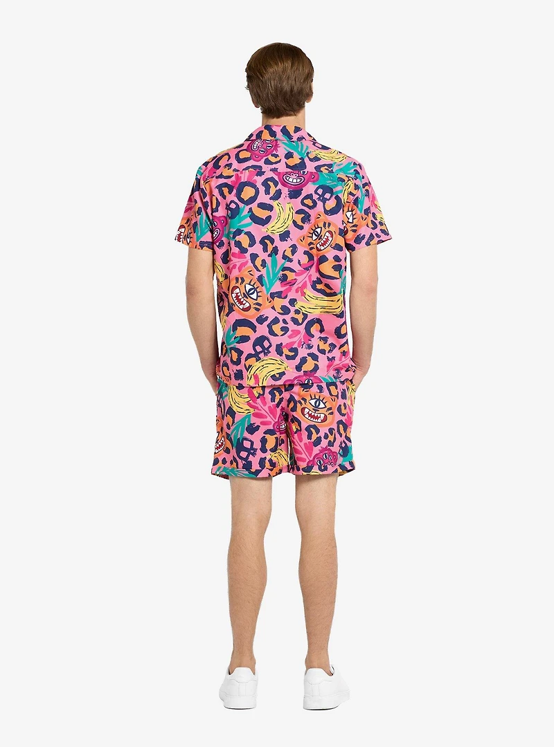 Jazzy Jungle Button-Up Shirt & Short Set