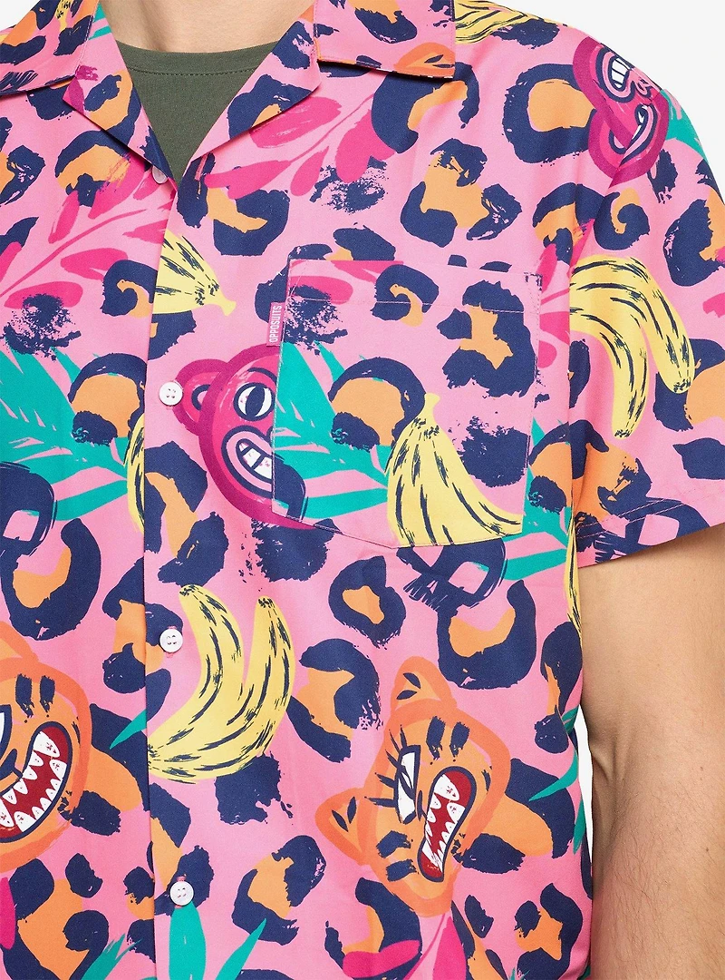 Jazzy Jungle Button-Up Shirt & Short Set