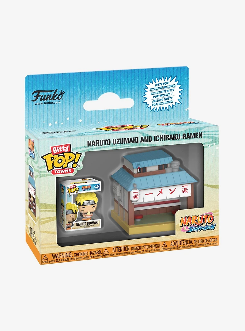 Funko Bitty Pop! Towns Naruto Shippuden Naruto Uzumaki and Ichiraku Ramen Vinyl Figure Set