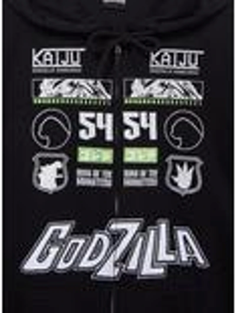 Godzilla Embroidered Patches Zippered Hoodie - BoxLunch Exclusive