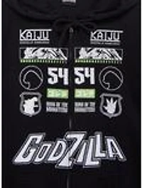 Godzilla Embroidered Patches Zippered Hoodie - BoxLunch Exclusive