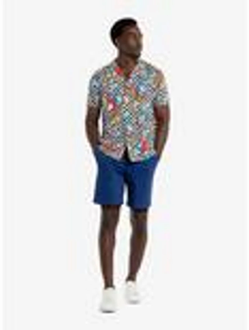 Sonic The Hedgehog Retro Rings Button-Up Shirt