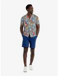 Sonic The Hedgehog Retro Rings Button-Up Shirt