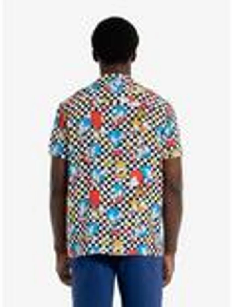 Sonic The Hedgehog Retro Rings Button-Up Shirt