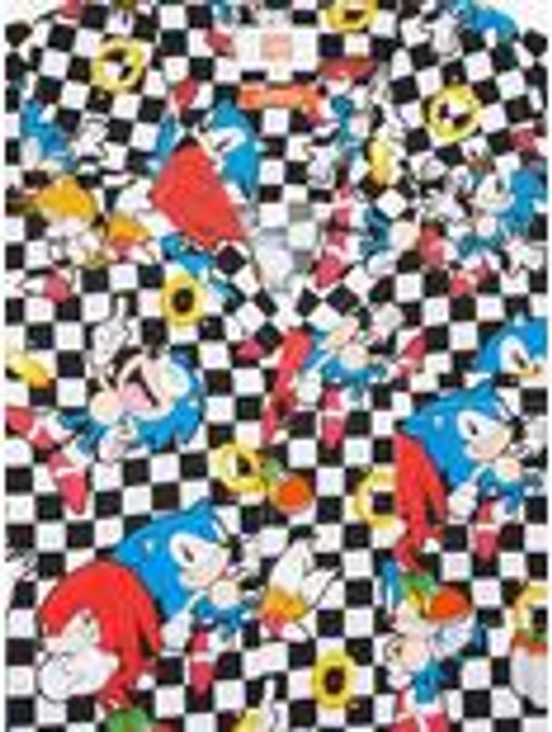 Sonic The Hedgehog Retro Rings Button-Up Shirt