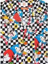 Sonic The Hedgehog Retro Rings Button-Up Shirt