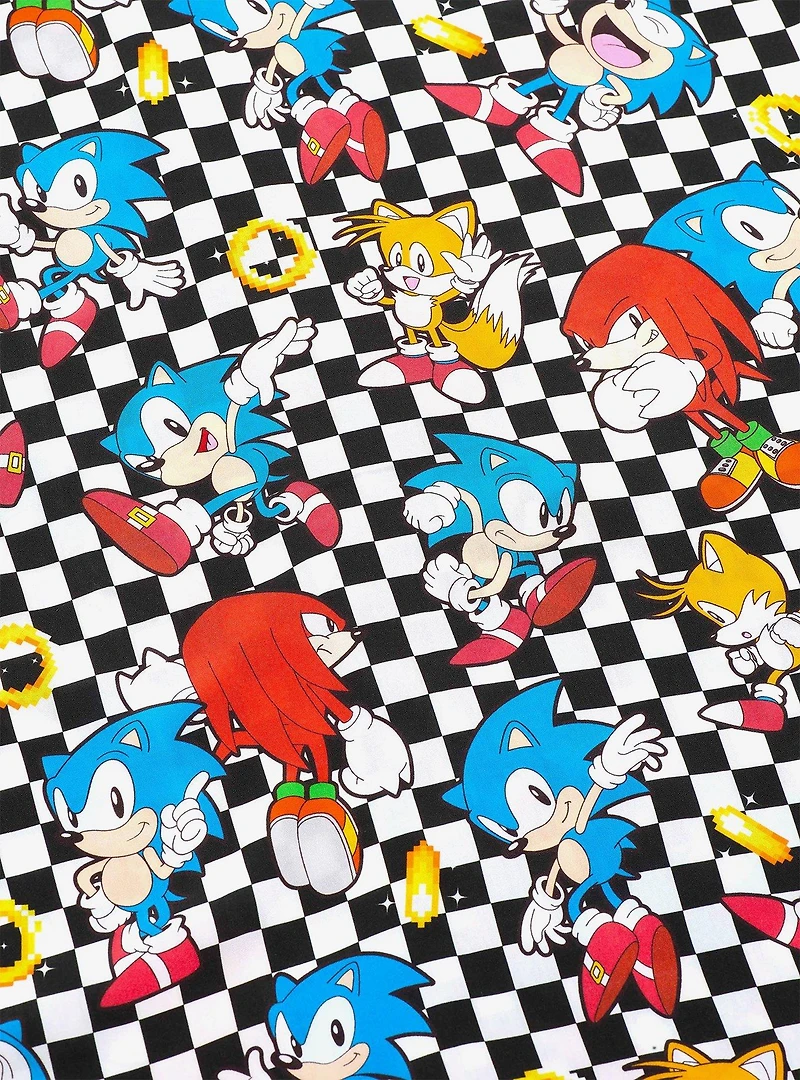 Sonic The Hedgehog Retro Rings Button-Up Shirt