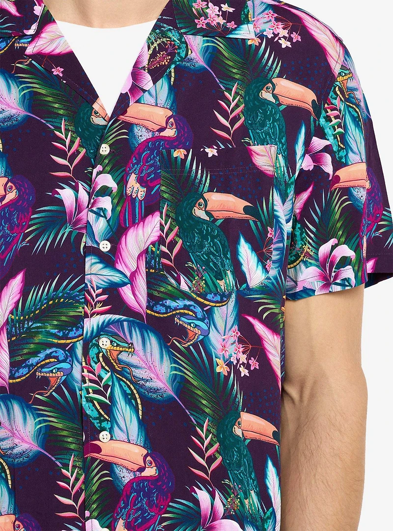 Night Jungle Button-Up Shirt