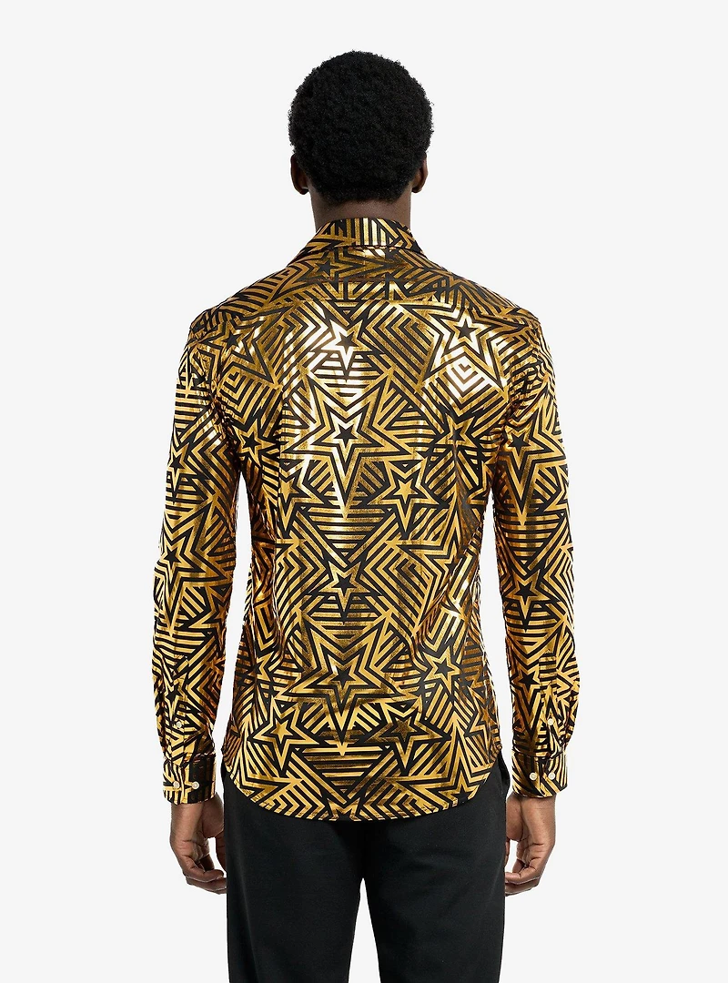 Golden Geo Star Long Sleeve Shirt