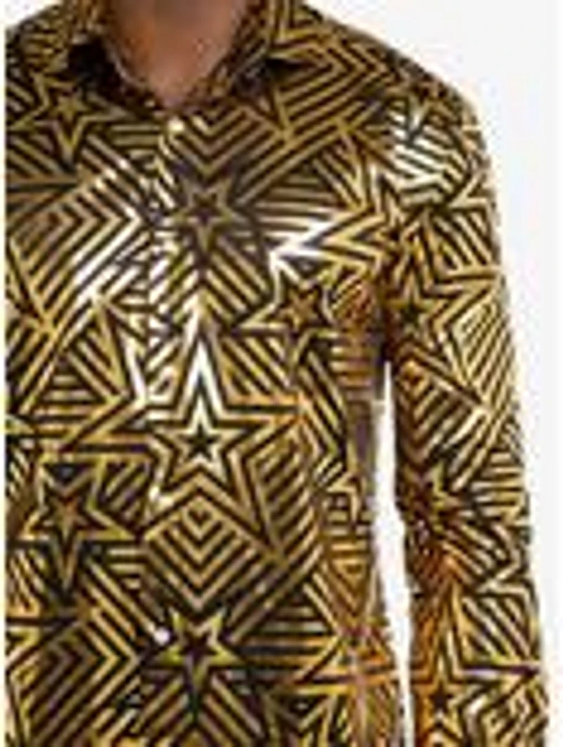 Golden Geo Star Long Sleeve Shirt
