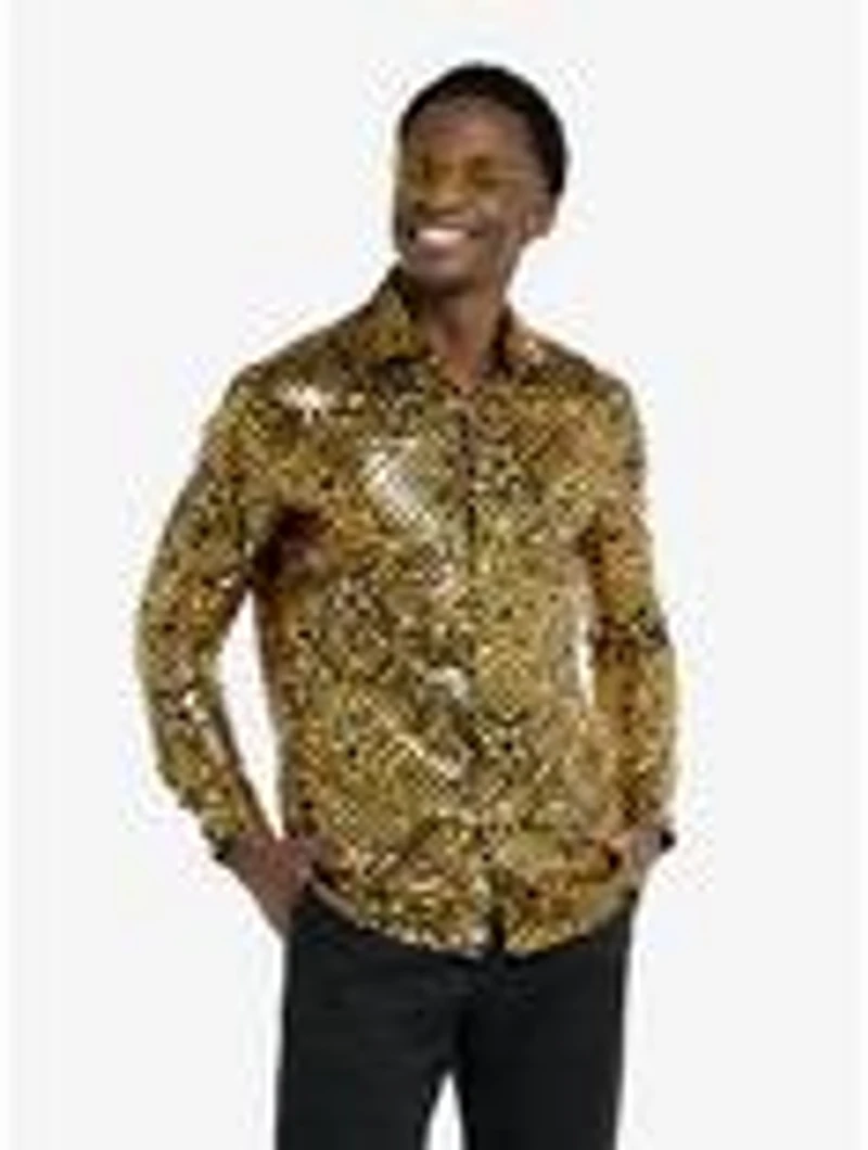 Golden Geo Star Long Sleeve Shirt